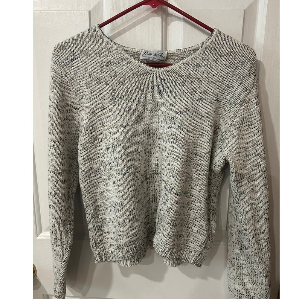 Knitty Gritty vintage womans speckeled marled knit pullover
